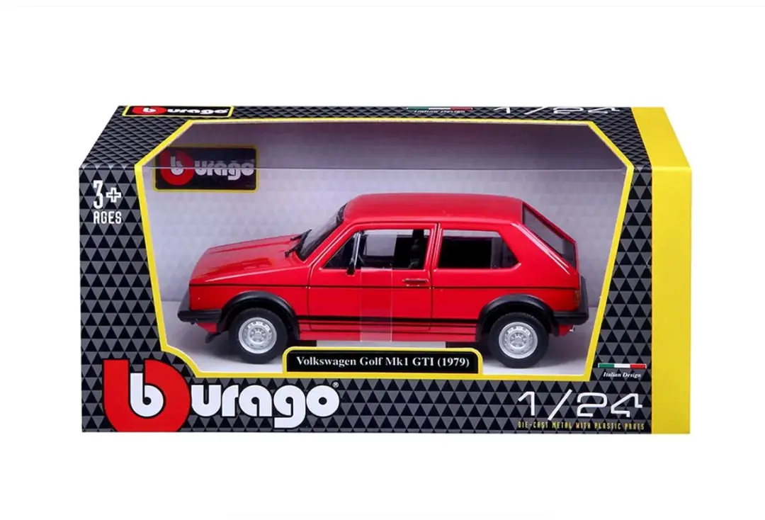 Bburago VW Golf 1 GTI 1:24 Auto - Rood - afbeelding 2 van 6