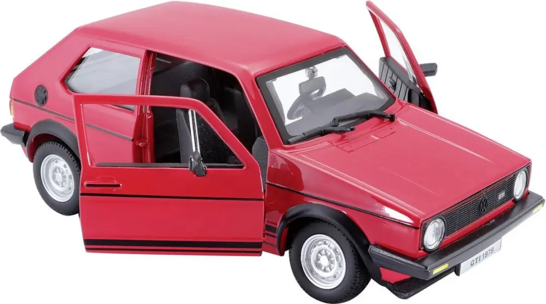 Bburago VW Golf 1 GTI 1:24 Auto - Rood - afbeelding 4 van 6