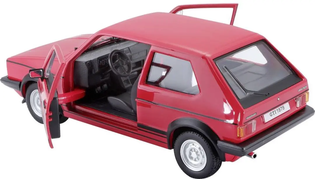 Bburago VW Golf 1 GTI 1:24 Auto - Rood - afbeelding 6 van 6