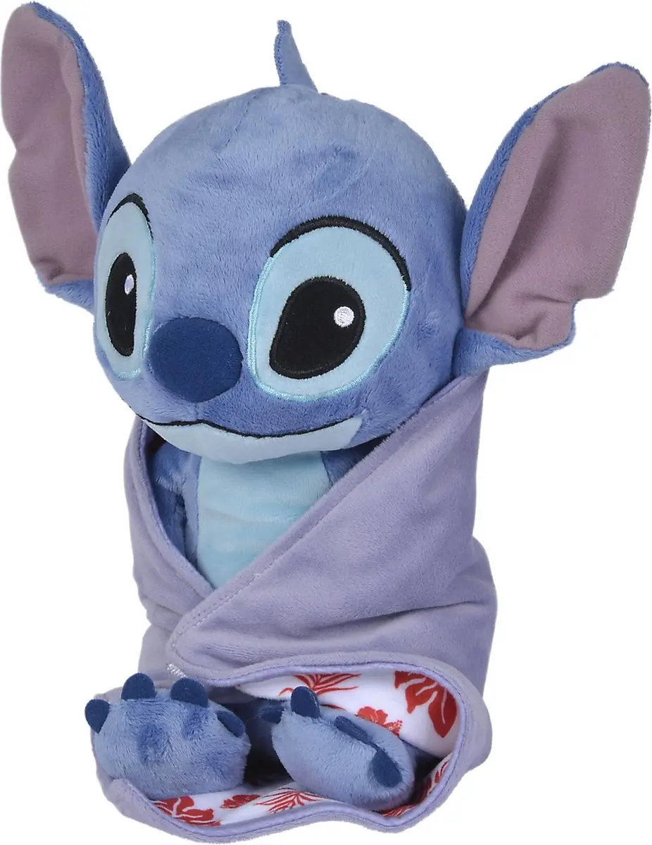 Simba Disney Lilo & Stitch Blankee Stitch Pluche 25cm - Blauw - afbeelding 4 van 4