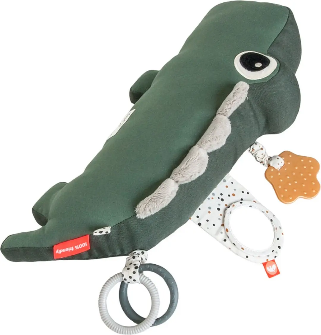 Done By Deer Croco Activiteitenknuffel - Groen - afbeelding 2 van 6
