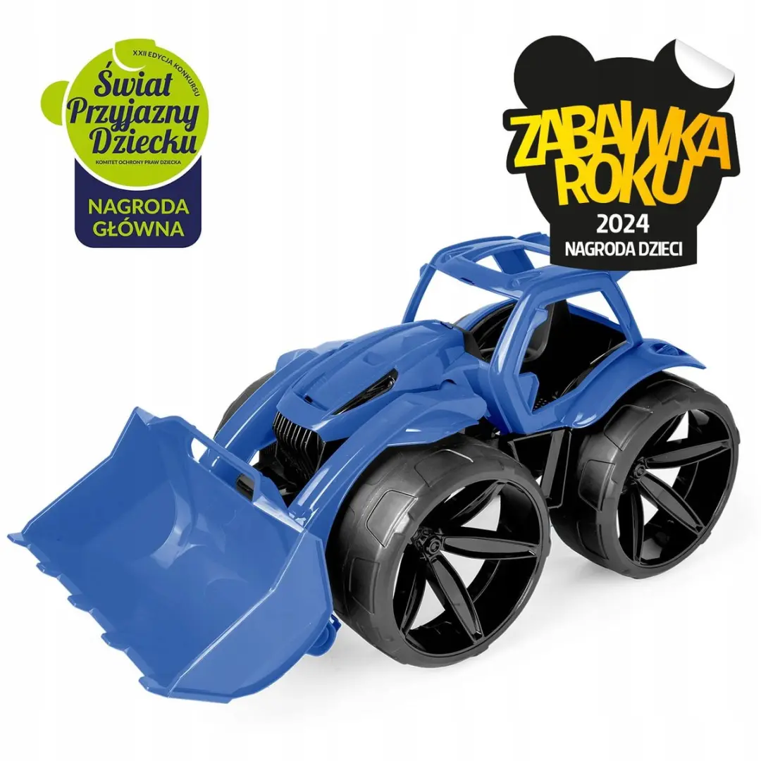 Maximus Bulldozer - Grote Blauwe Bouwvoertuig 68cm
