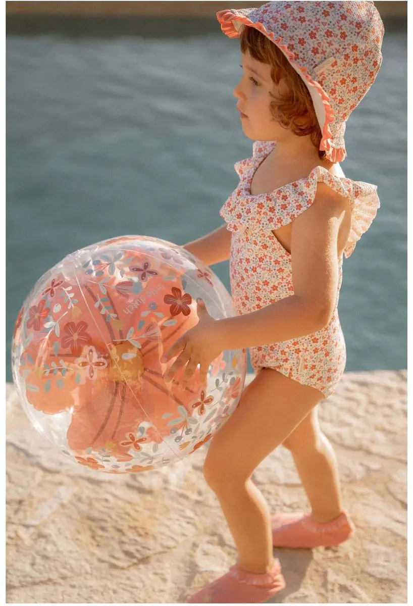 Little Dutch Pink Flowers 3D Strandbal - 35cm