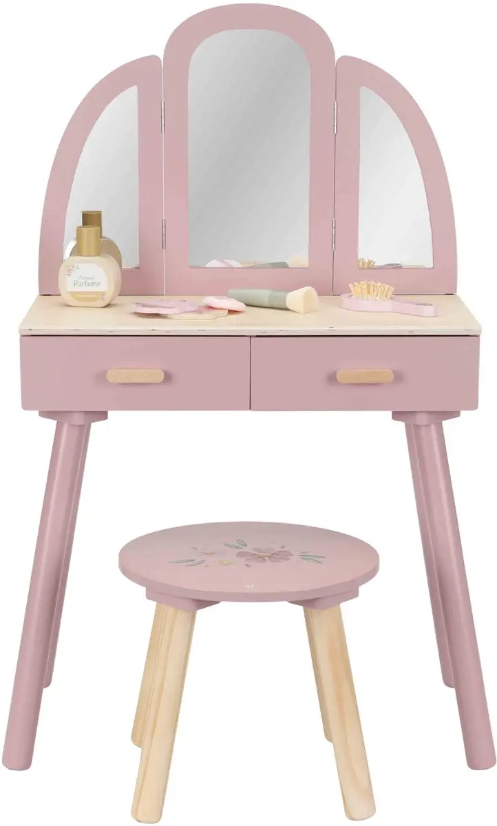 Little Dutch Kaptafel Hout - Roze