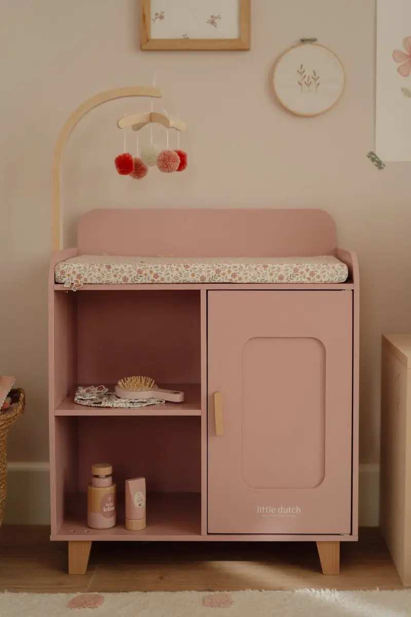 Little Dutch Houten Poppencommode - Roze