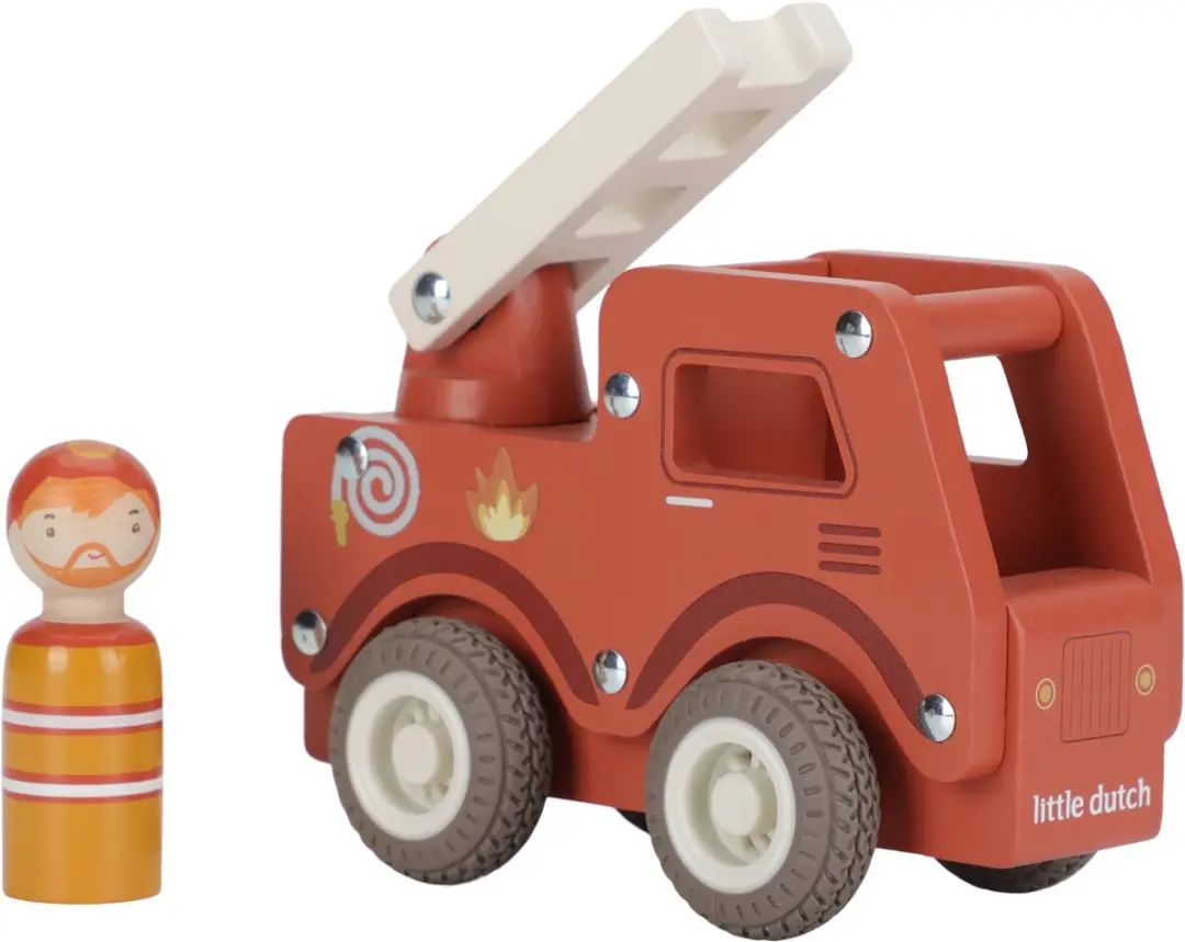 Little Dutch Brandweerwagen Pegdoll Hout