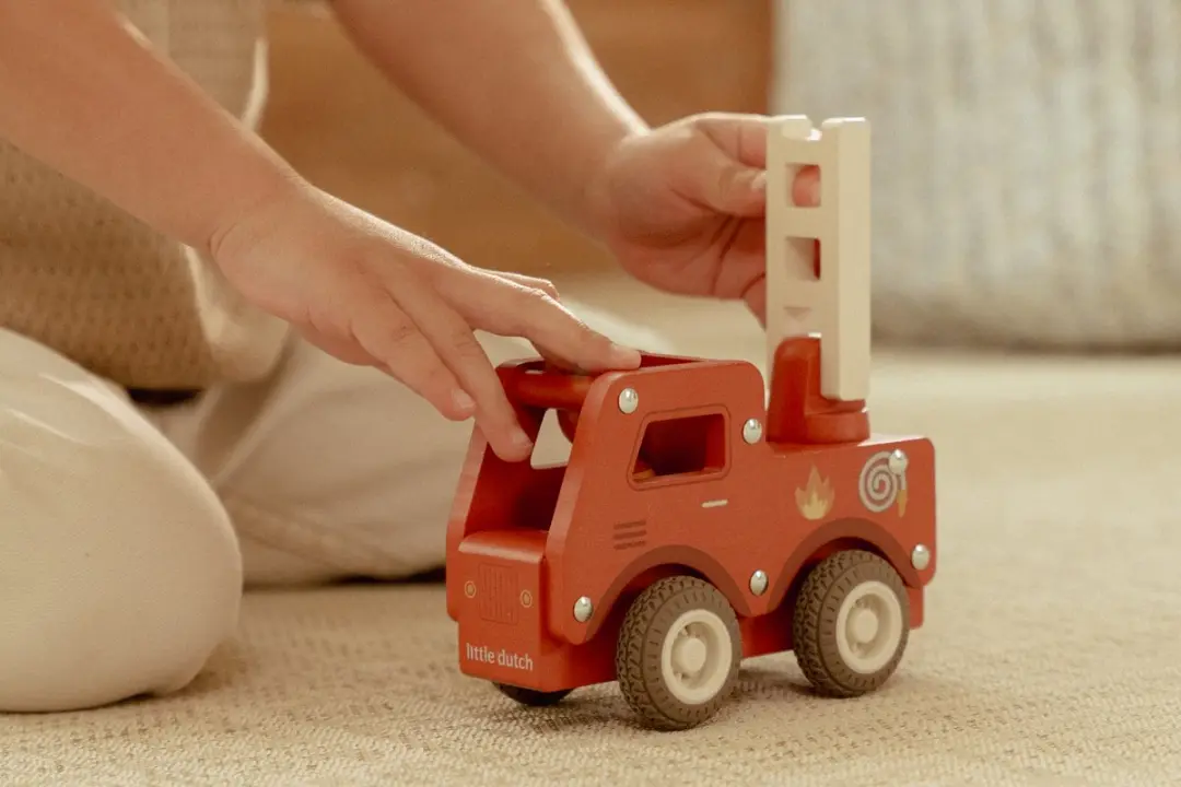 Little Dutch Brandweerwagen Pegdoll Hout - Rood