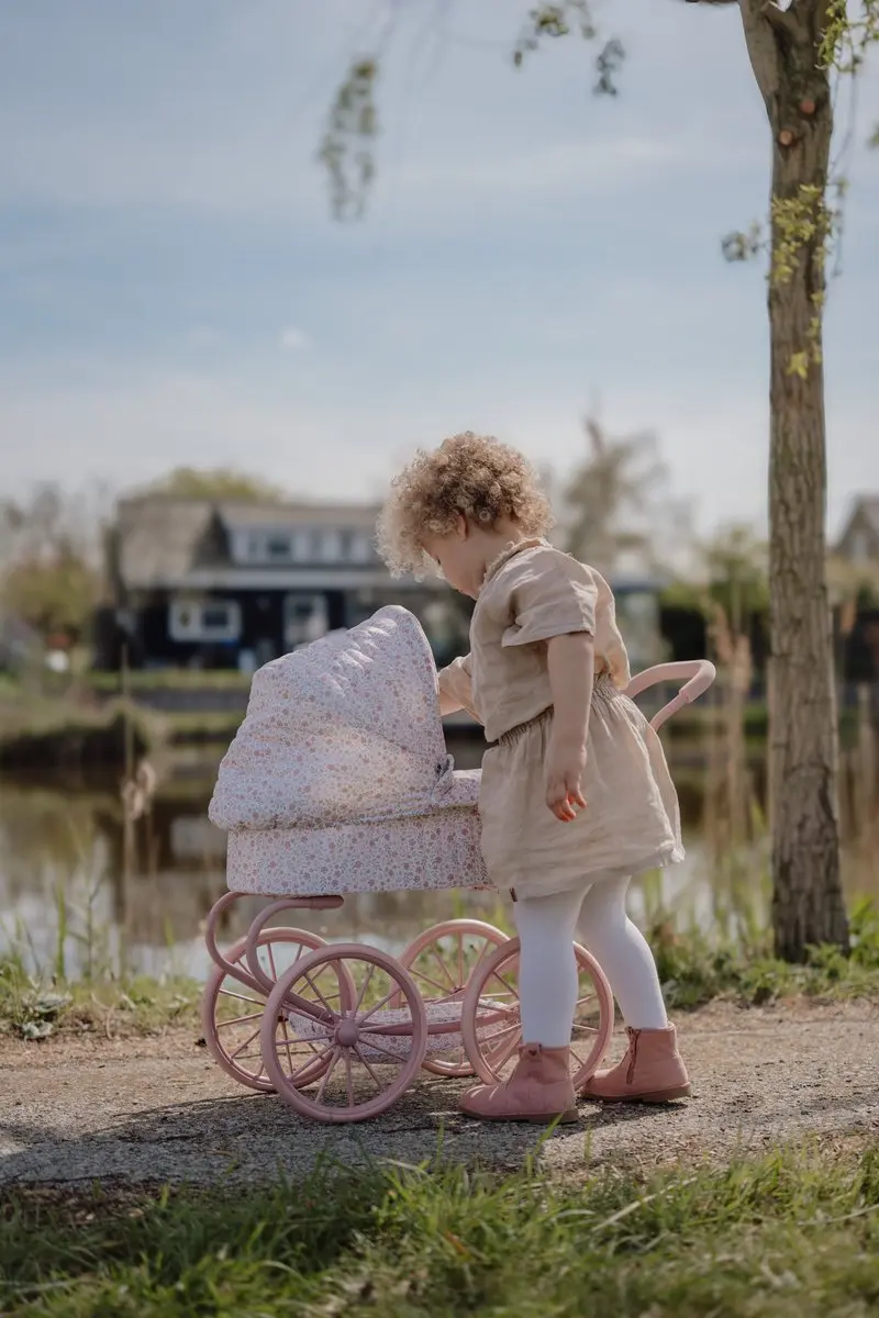 Little Dutch Poppenwagen Soft Flowers LD4586 - Roze