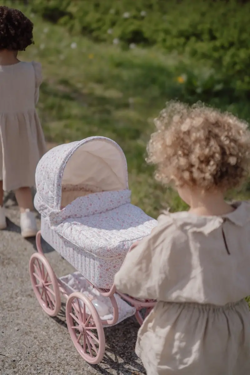 Little Dutch Poppenwagen Soft Flowers LD4586 - Roze