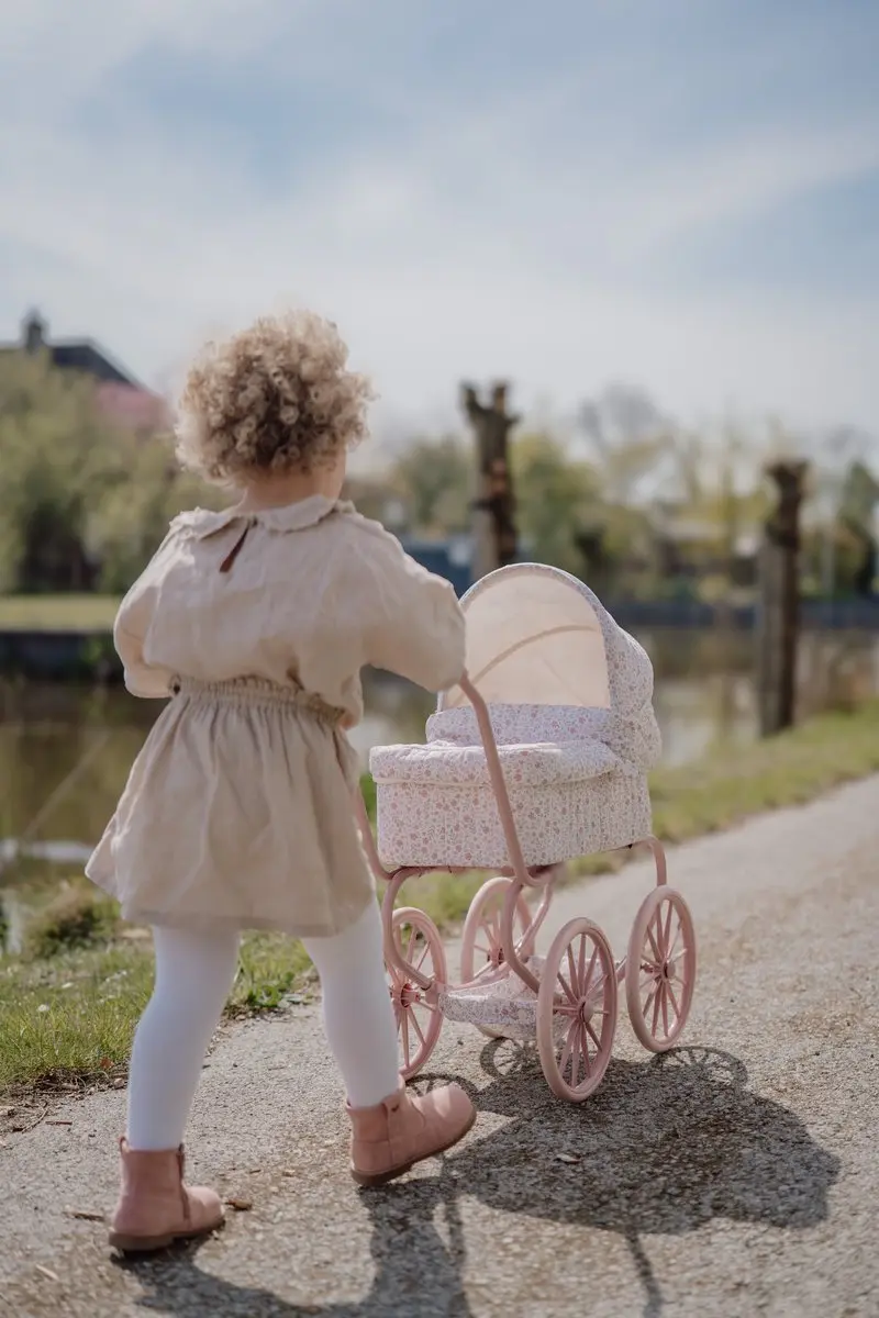 Little Dutch Poppenwagen Soft Flowers LD4586 - Roze