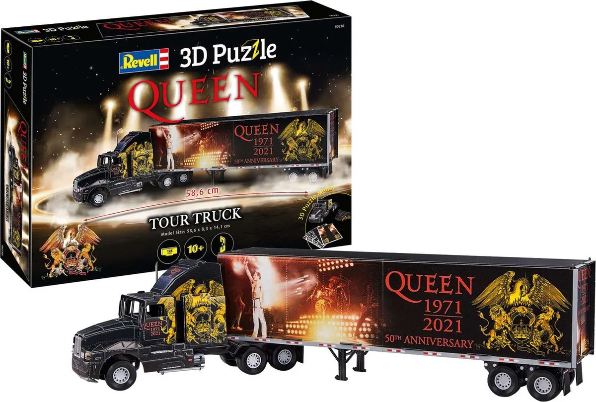 Revell 3D Puzzel Queen Tour Truck 50th Anniversary - 128 Stuks - Multi