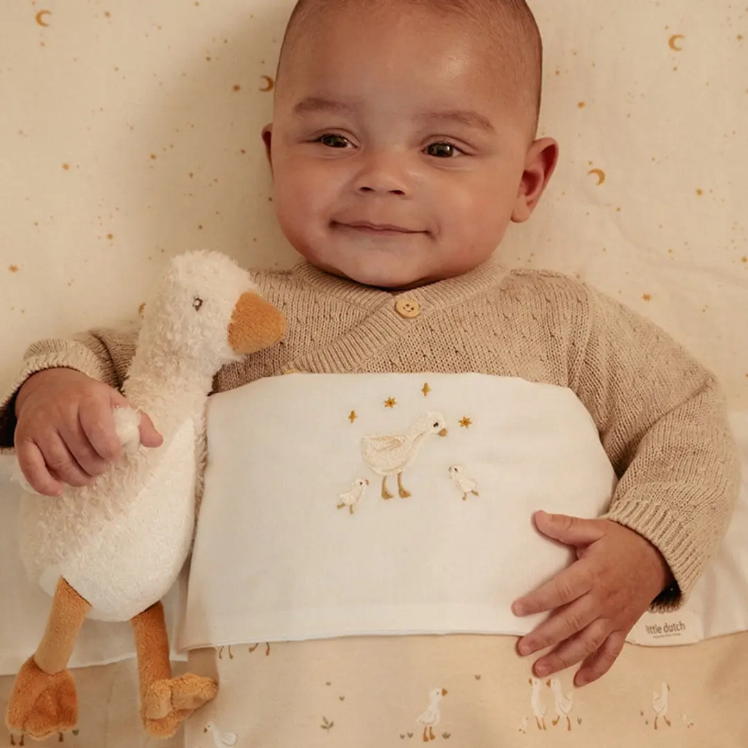 Little Dutch Newborn Naturals Knuffel Little Goose 17cm - Naturel