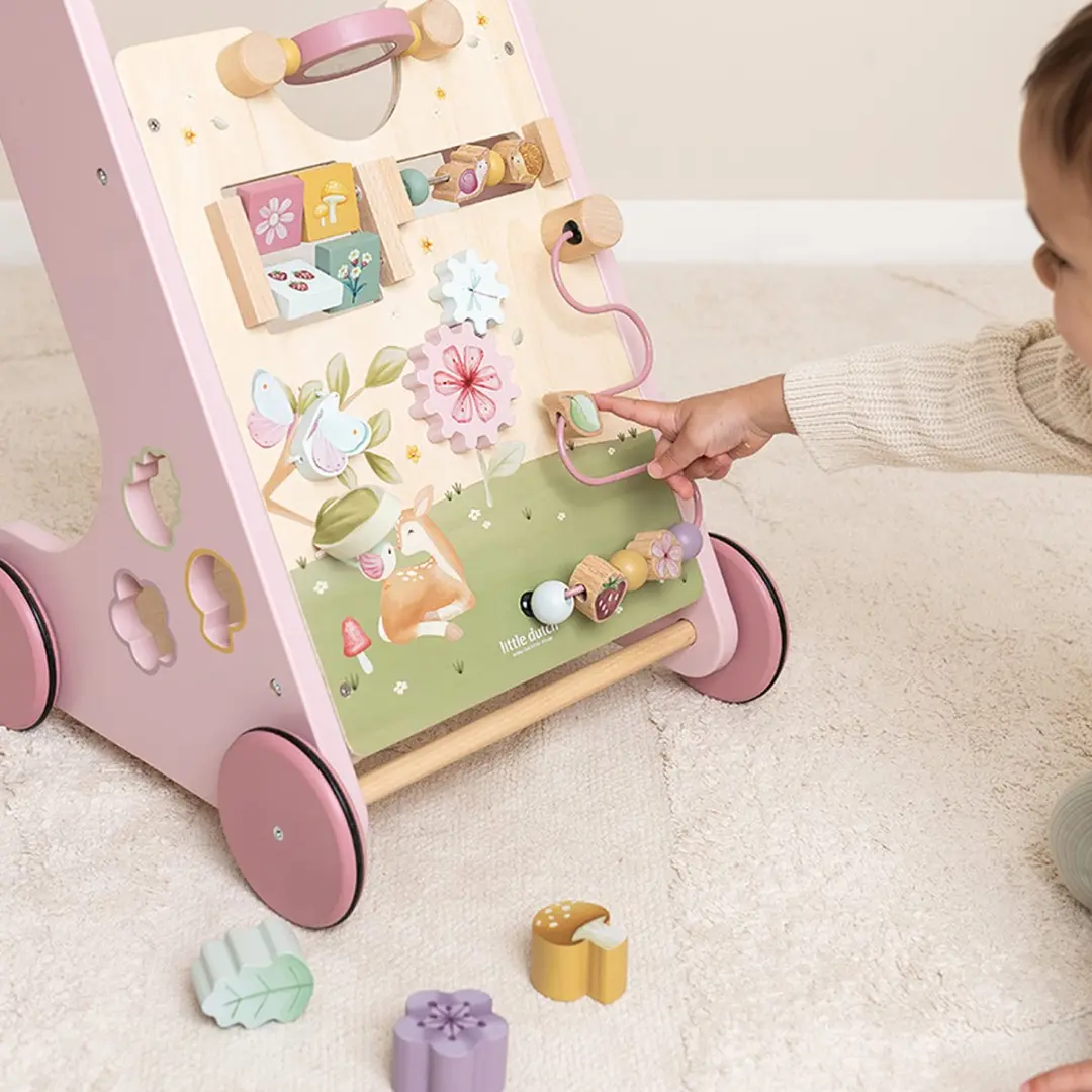 Little Dutch Activiteiten Loopwagen Fairy Garden - Roze