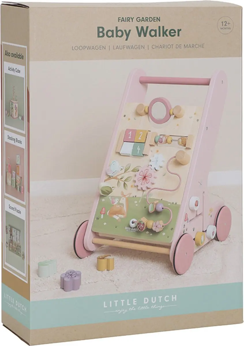 Little Dutch Activiteiten Loopwagen Fairy Garden - Roze