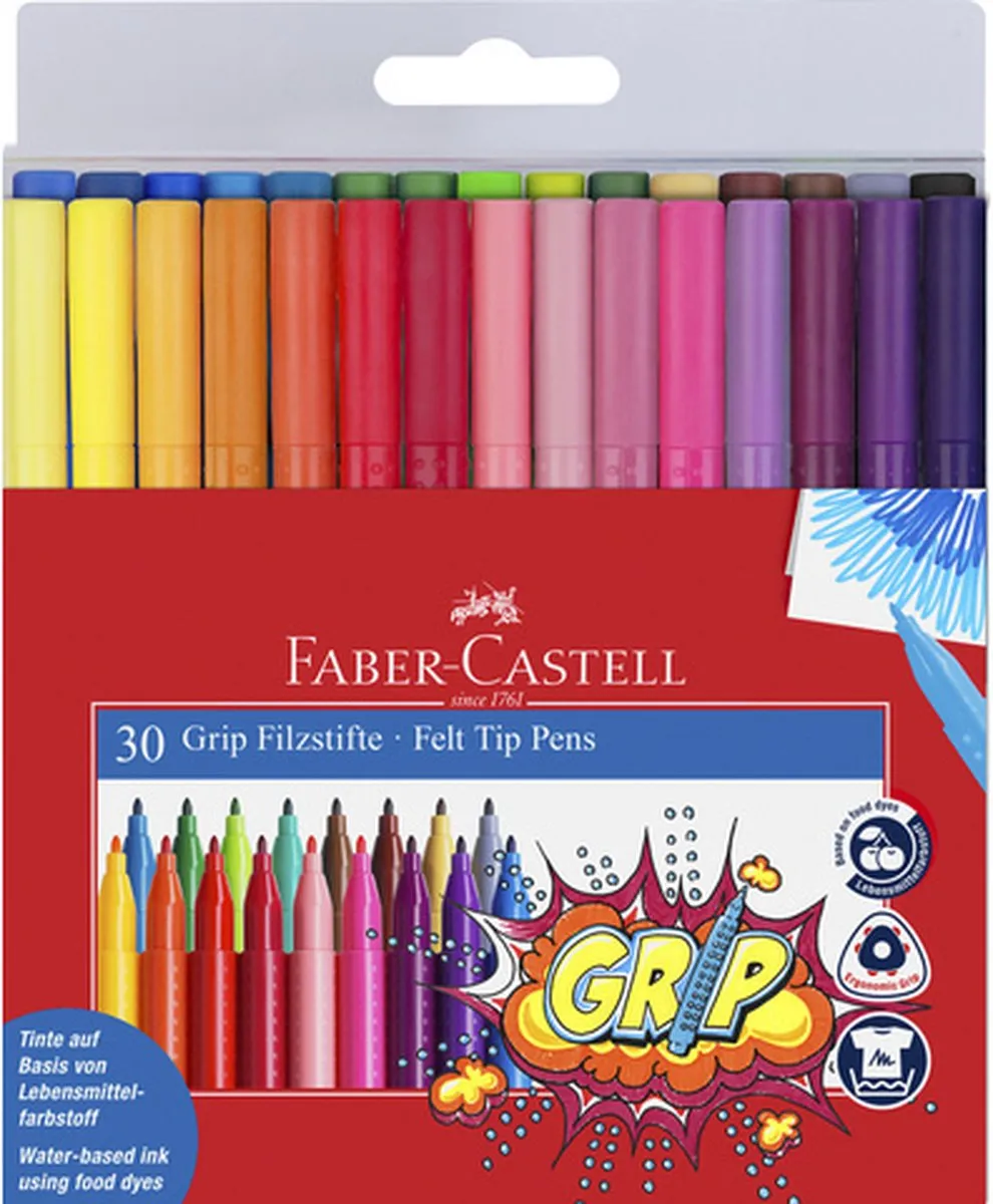 Faber-Castell Grip Viltstiften - 30 Stuks - FC-155335
