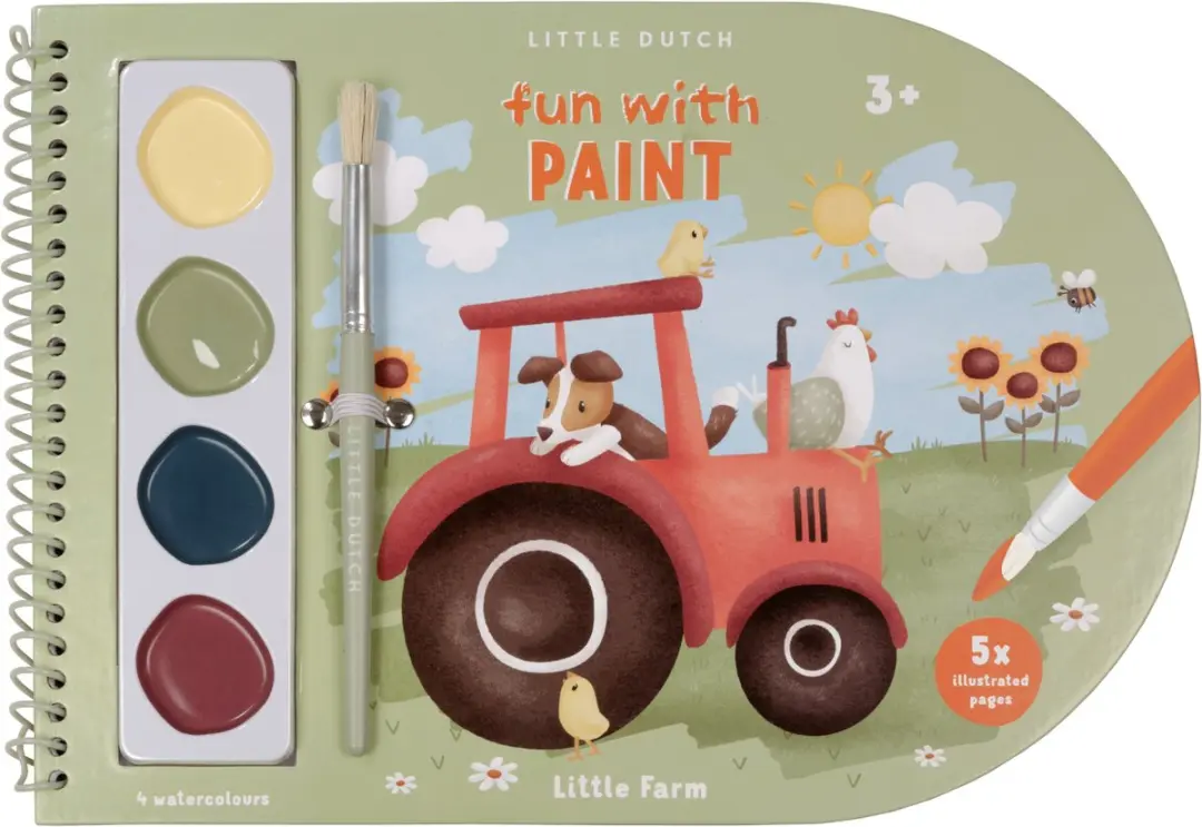 Little Dutch Little Farm Verfboek - 4 Kleuren - afbeelding 2 van 6