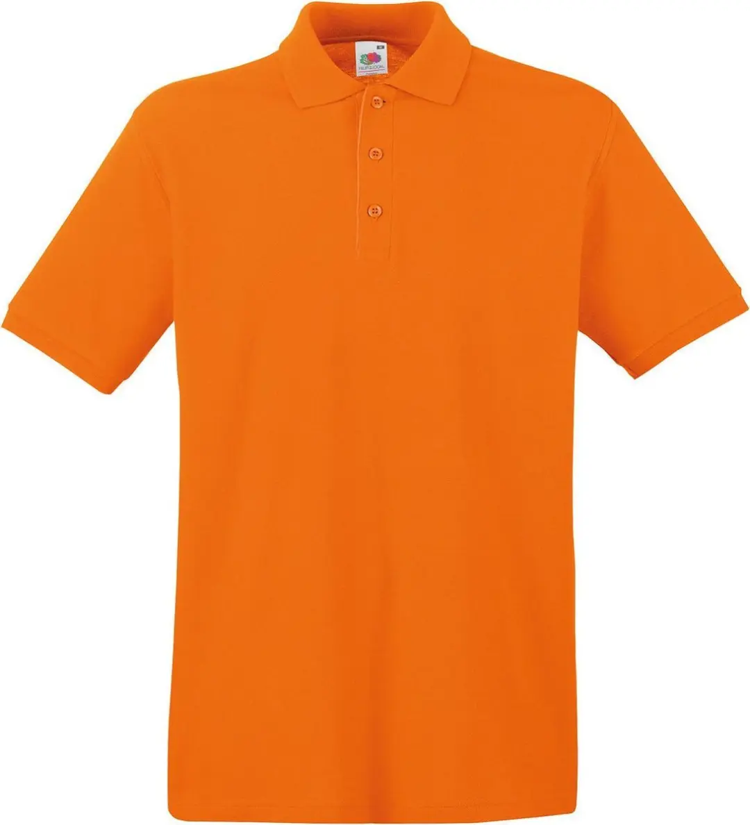 Oranje polo shirt premium van katoen voor heren