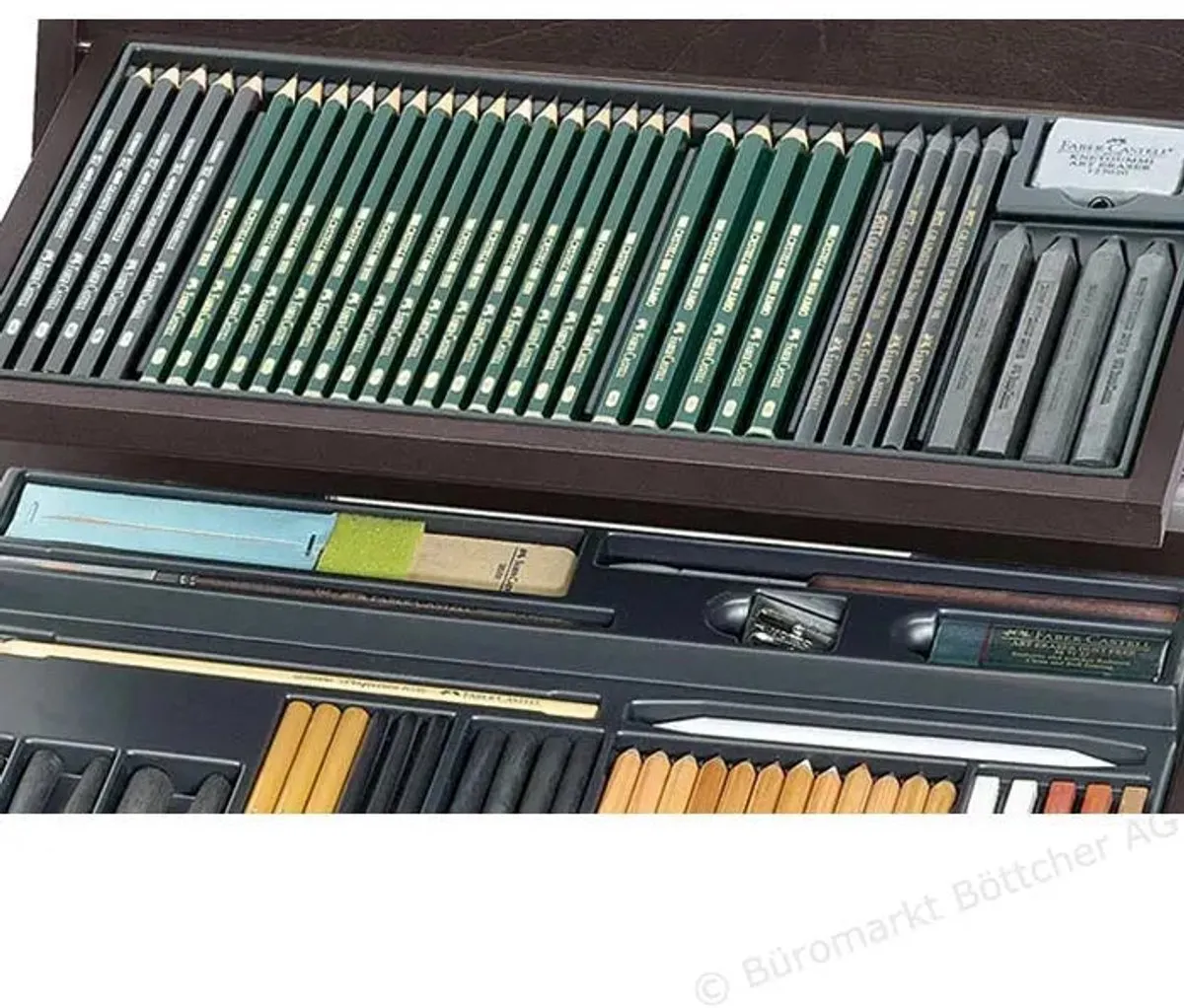 Faber-Castell Pitt Monochromos Artist Set 86-delig - Houten Koffer - afbeelding 6 van 6