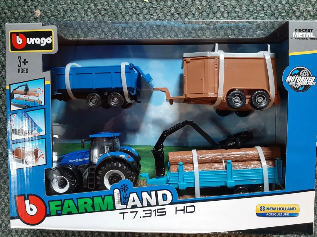 Bburago New Holland T7.315 Modelauto 1:32 - Blauw