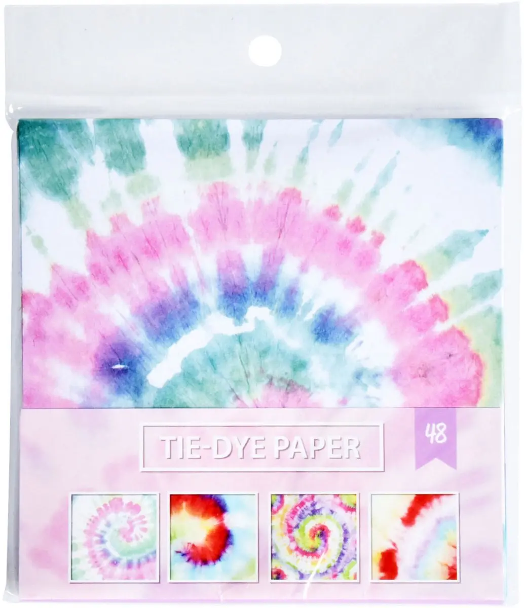 Gekleurd Papier Tie-dye Design, 15x15cm