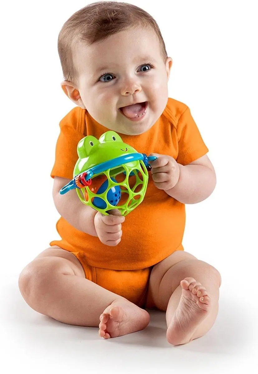 Oball Baby Rammelaar Jingle & Shake - Groen - 6 Stuks - afbeelding 6 van 6