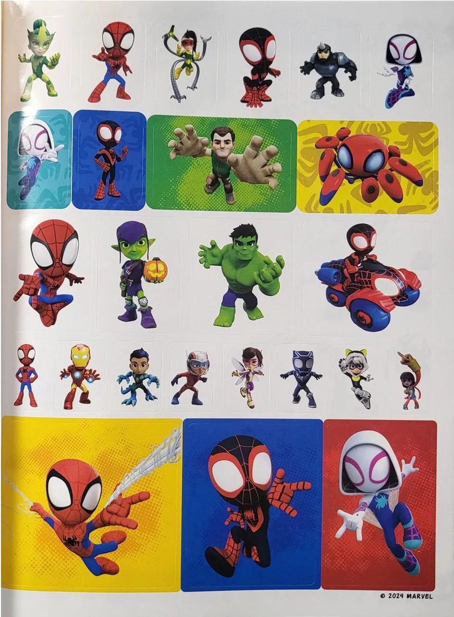 Disney Marvel Spidey and his amazing friends Kleurboek Stickers - 125 Platen - Rood