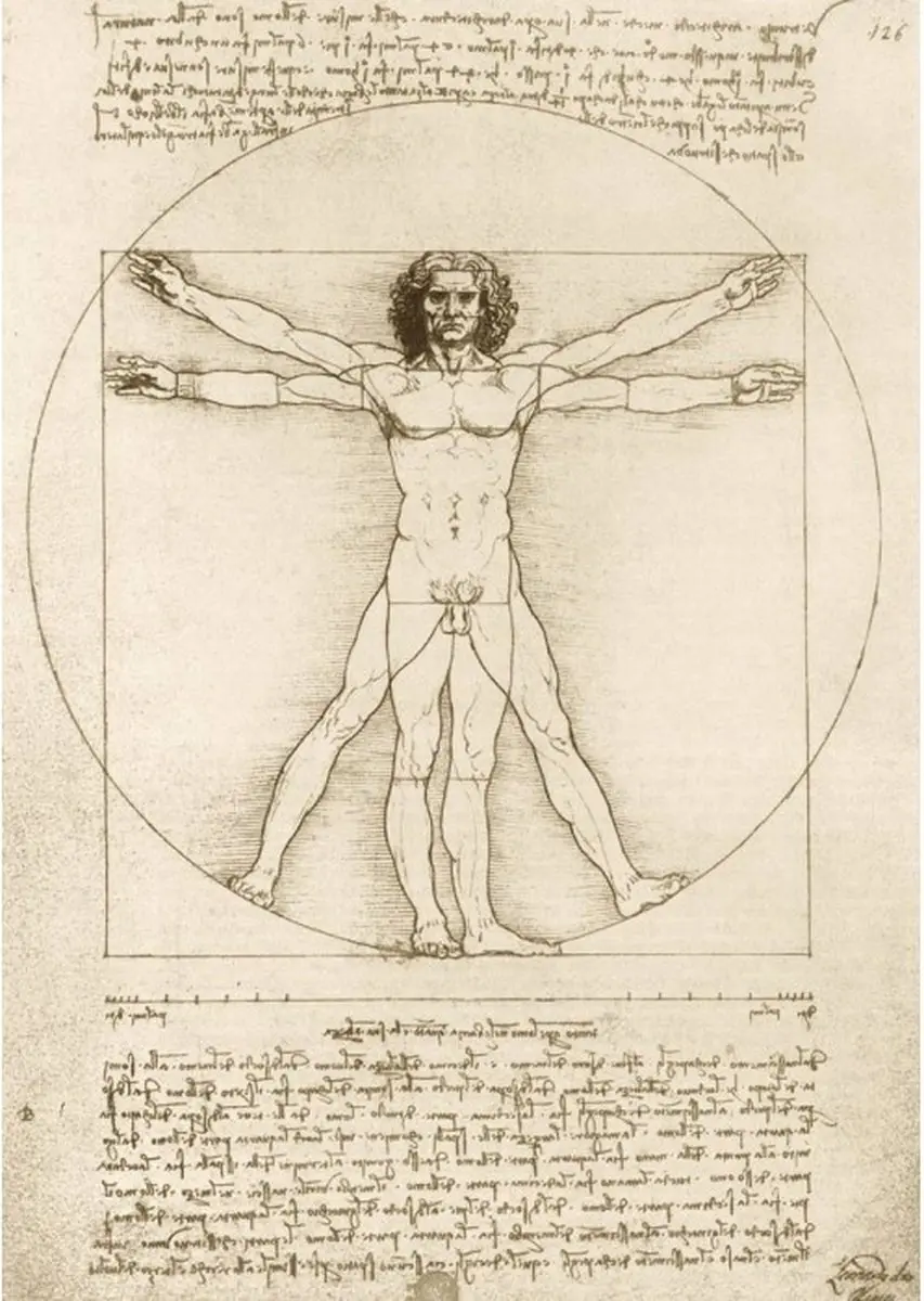 Bluebird Puzzle Leonardo Da Vinci Vitruvian Man 1000 Stuks - 60211
