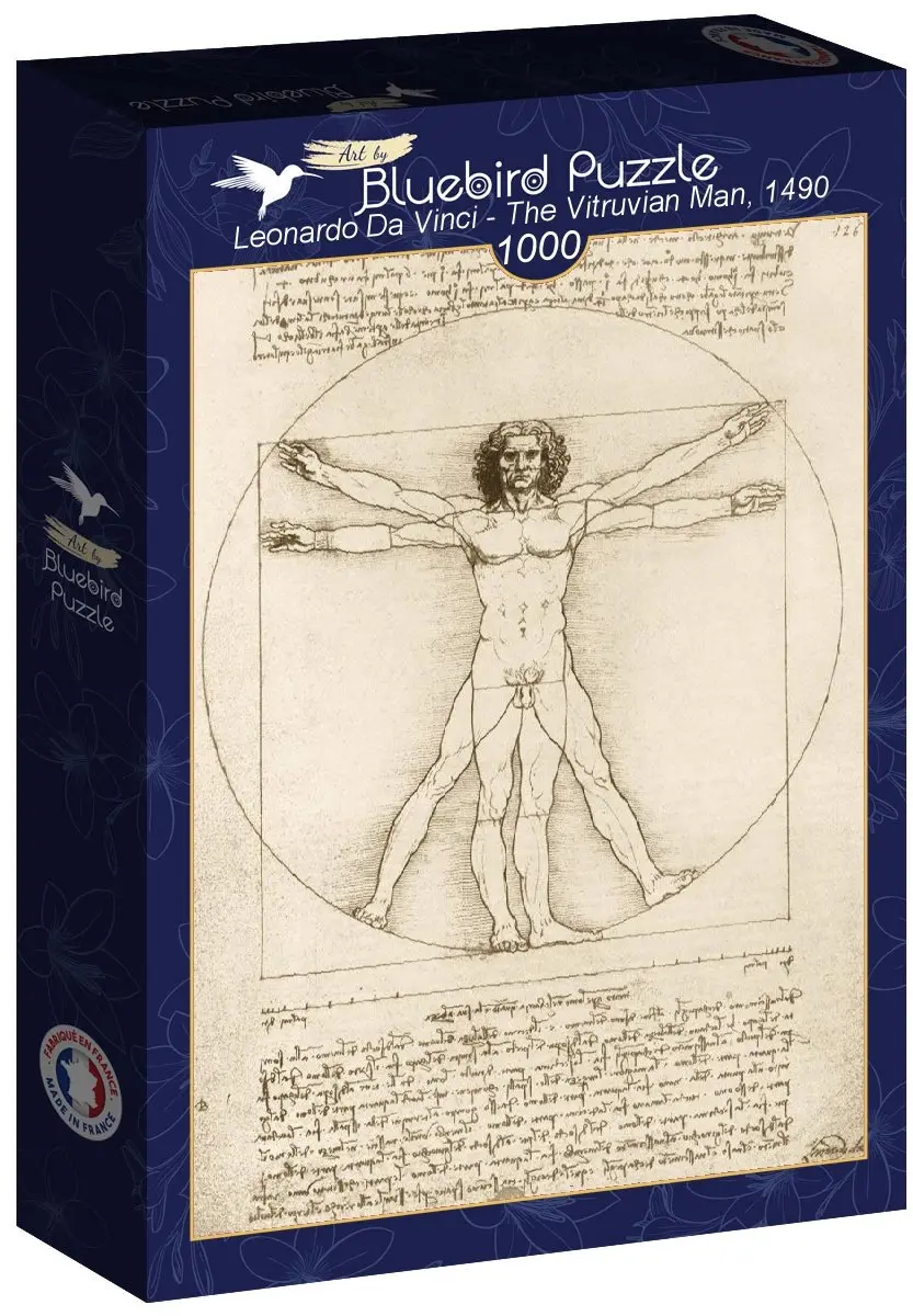 Bluebird Puzzle Leonardo Da Vinci Vitruvian Man 1000 Stuks - 60211