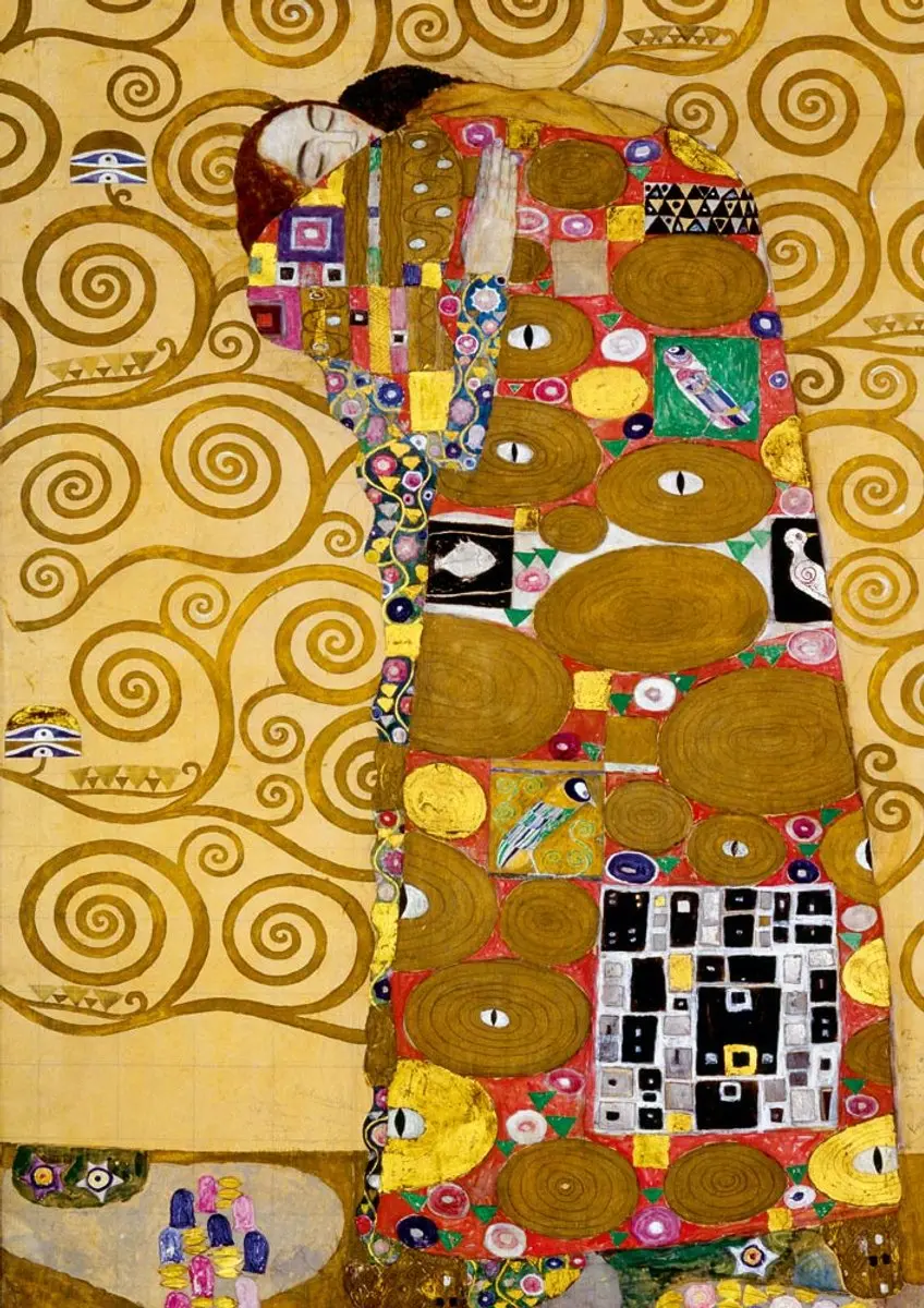Bluebird Puzzle kunst puzzel Gustave Klimt Fulfilment 1905