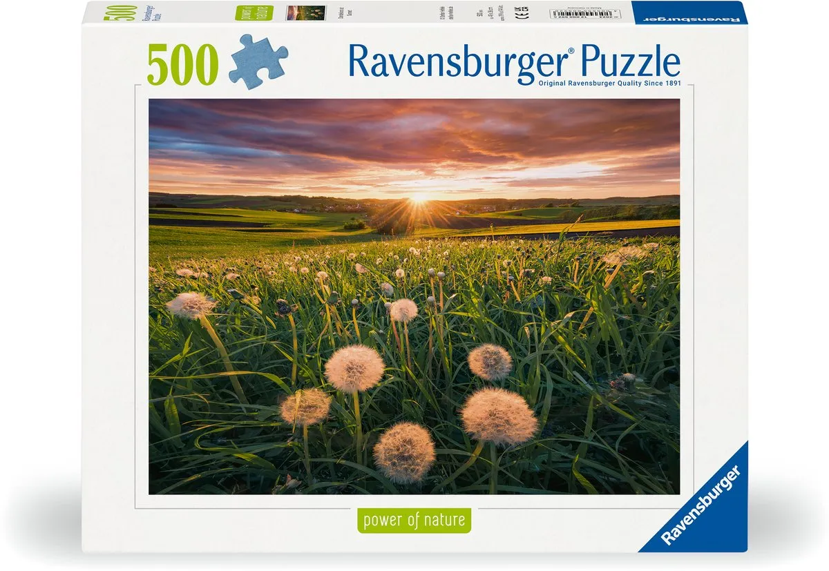 Ravensburger Nature Edition Paardenbloemen Zonsondergang Puzzel 500 Stuks