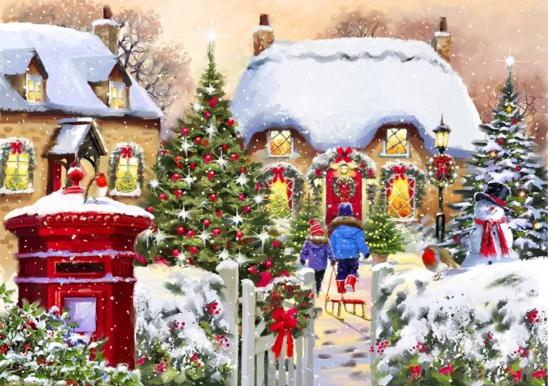 Bluebird Puzzle Winter Cottage