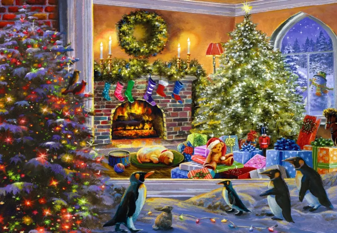 Bluebird Puzzle kerst legpuzzel A Magical View to Christmas