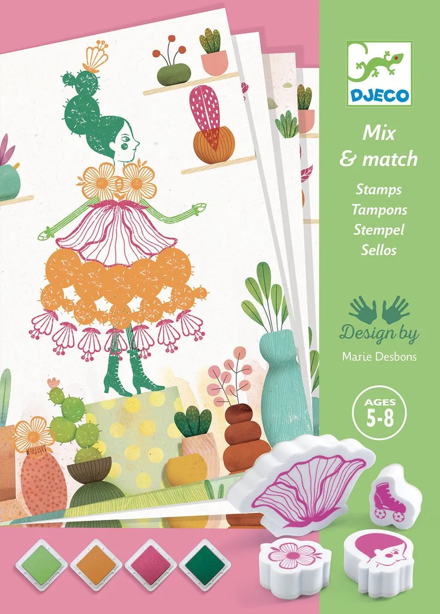 Djeco Flower Girls Stempelpakket