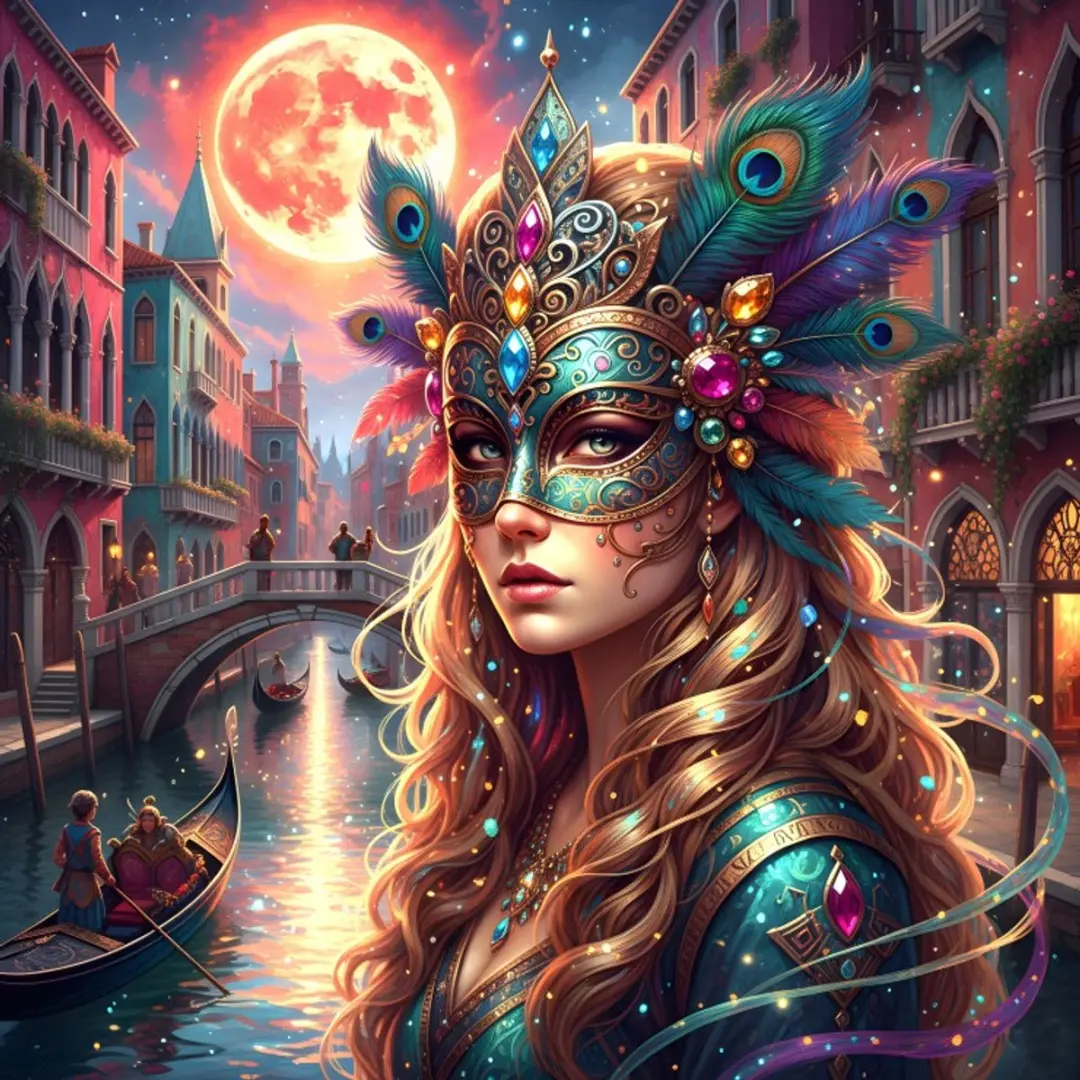 Bluebird Puzzle legpuzzel Venice Carnival 1000 stukjes kleurrijk.