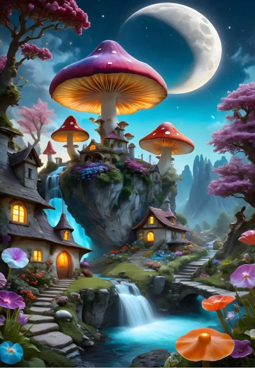 Bluebird Puzzle legpuzzel Mushroom Town