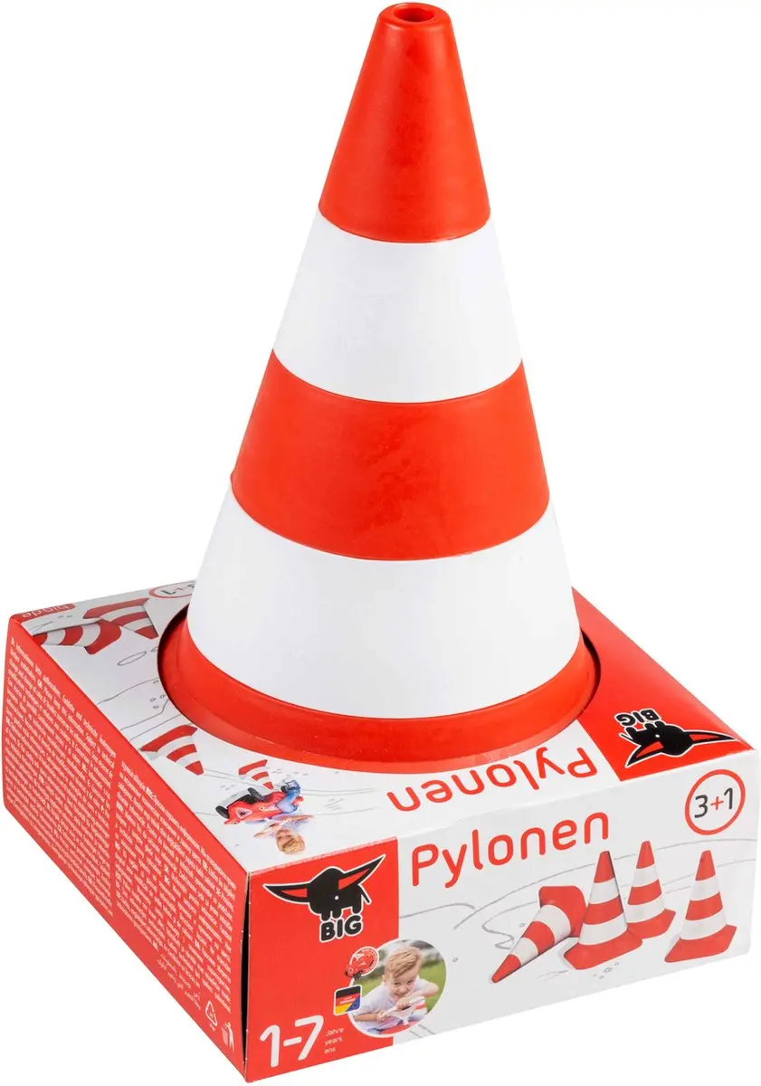 BIG Verkeerskegels 3+1 Meerkleurig - afbeelding 3 van 6