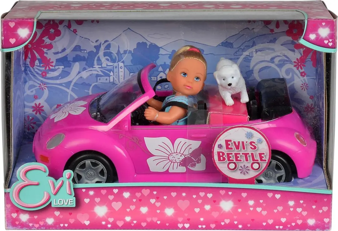 Simba Evi Love Beetle Wagen 23cm - Meerkleurig - afbeelding 6 van 6
