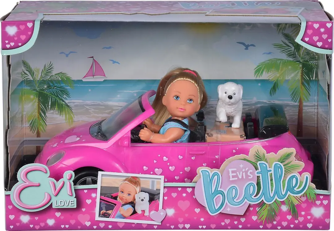Simba Evi Love Beetle Wagen 23cm - Meerkleurig - afbeelding 4 van 6