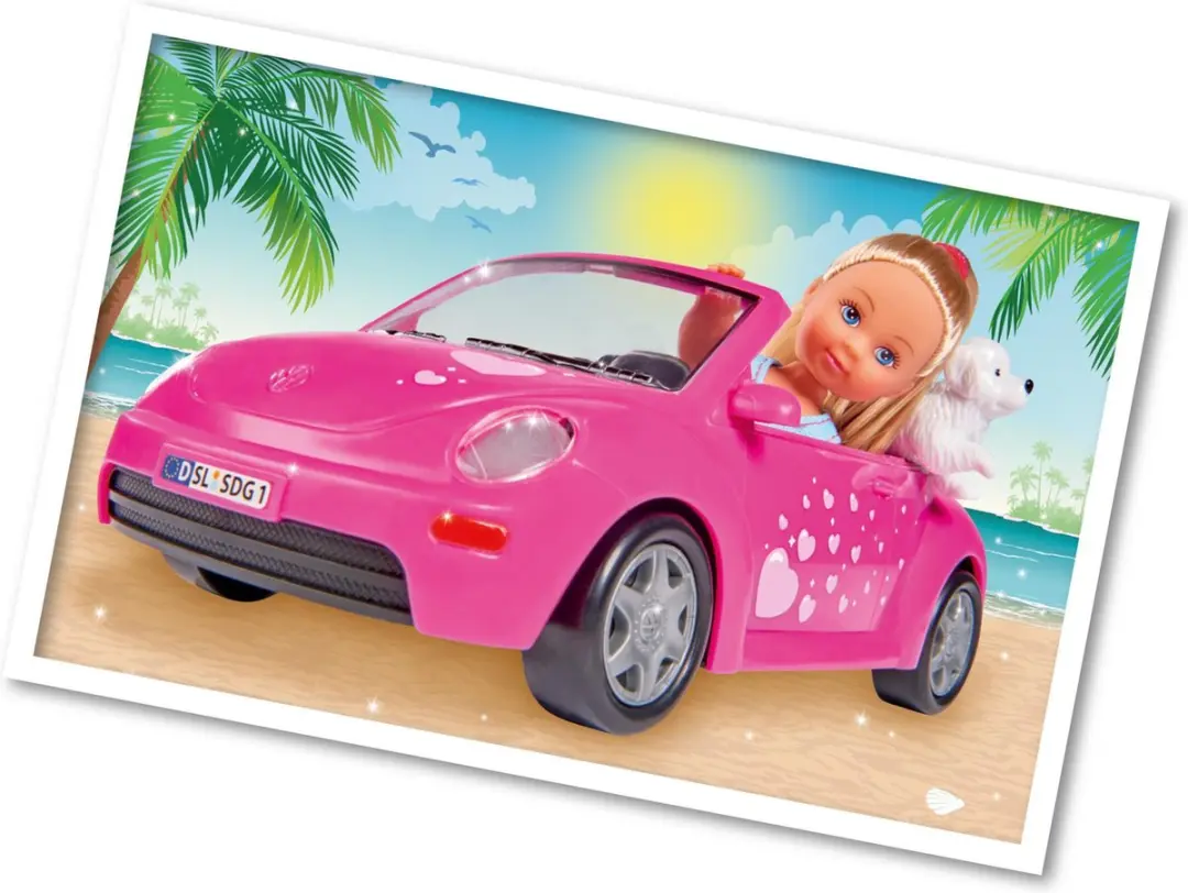 Simba Evi Love Beetle Wagen 23cm - Meerkleurig - afbeelding 5 van 6