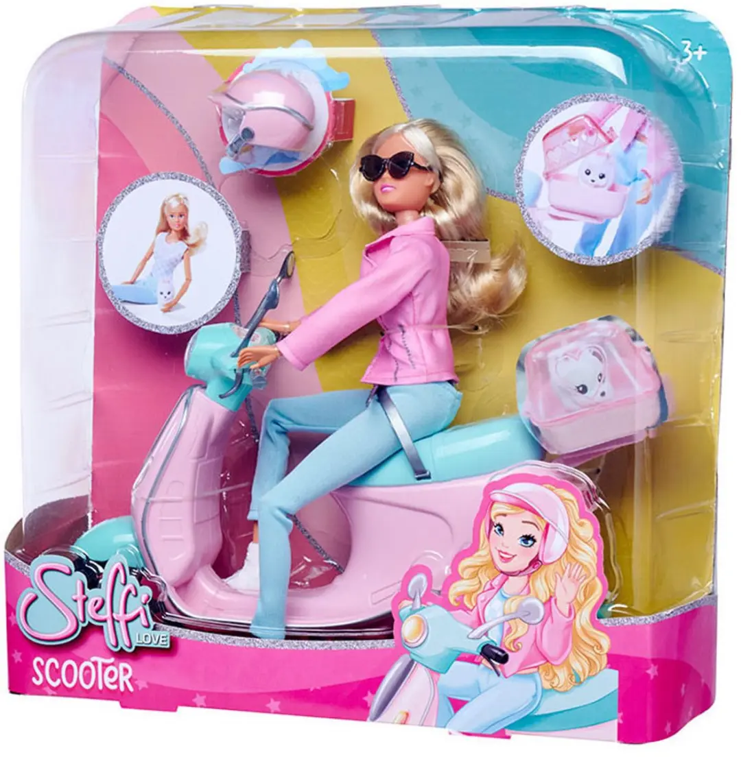 Steffi met Scooter Speelfiguur
