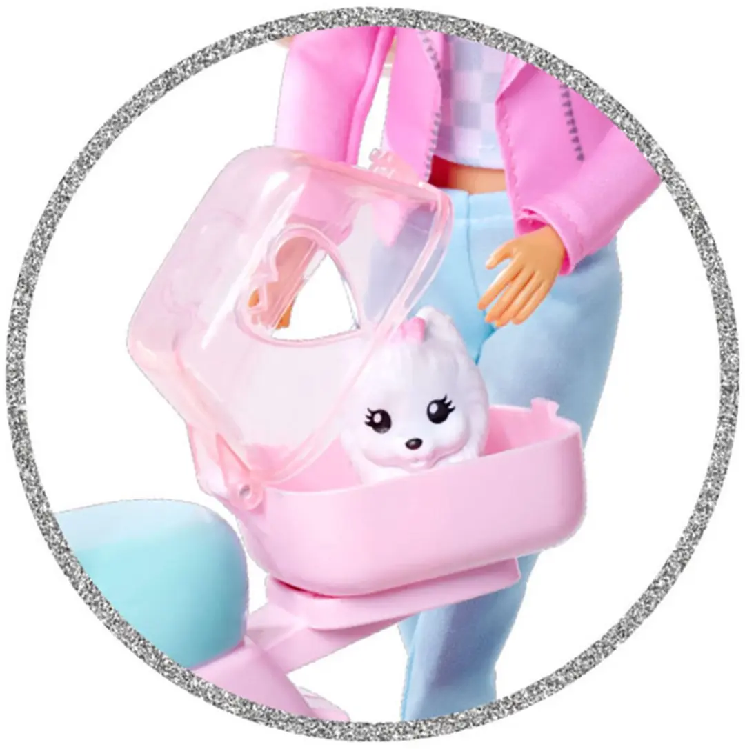 Simba Steffi met Scooter Speelfiguur - Meerkleurig