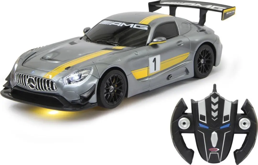 Jamara Mercedes AMG GT3 RC Raceauto Transformer 1:14 - Grijs - afbeelding 3 van 6