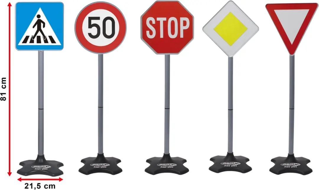Jamara Verkeersborden Set JAM460257 - 5 Stuks - 81x21,5cm - Multi - afbeelding 4 van 6