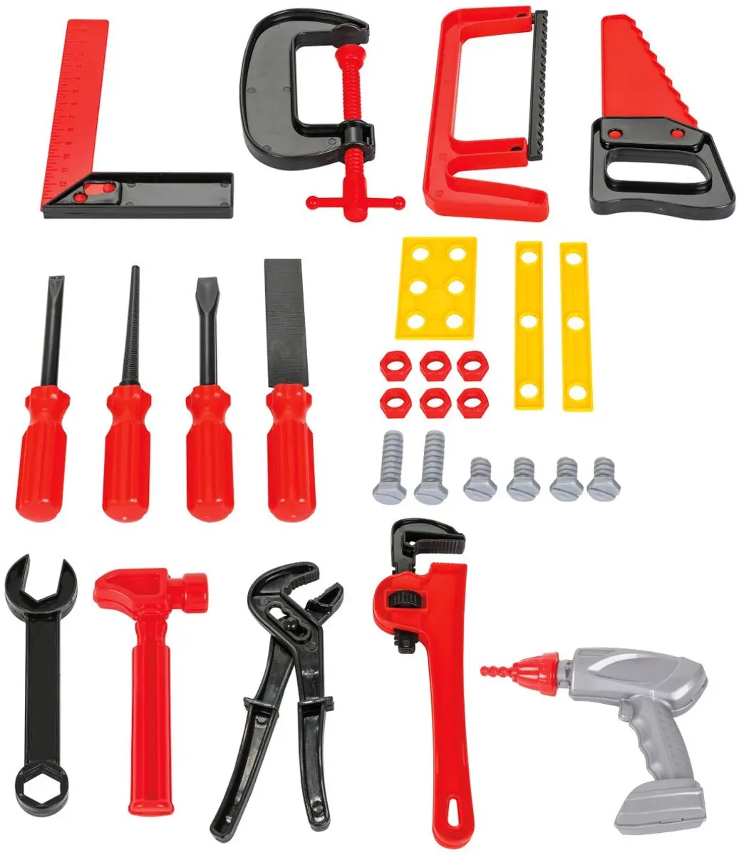 Jamara Toolkids Gereedschapset 25-delig - Rood/Zwart - afbeelding 6 van 6