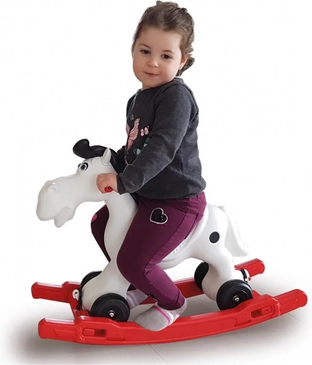 Jamara Hobbelpaard/Loopwagen 2-in-1 Junior Wit - 460275