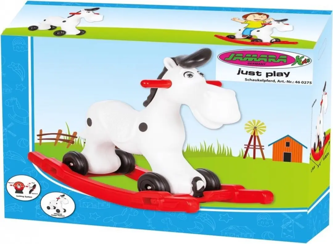 Jamara Hobbelpaard/Loopwagen 2-in-1 Junior Wit - 460275