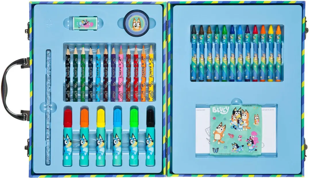 Bluey Kleurkoffer - 6 Spelers - Blauw