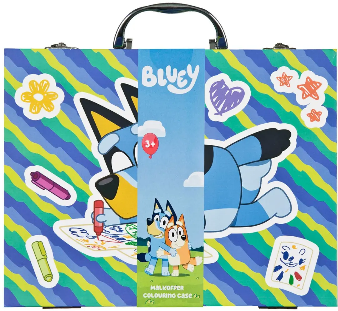 Bluey Kleurkoffer - 6 Spelers - Blauw