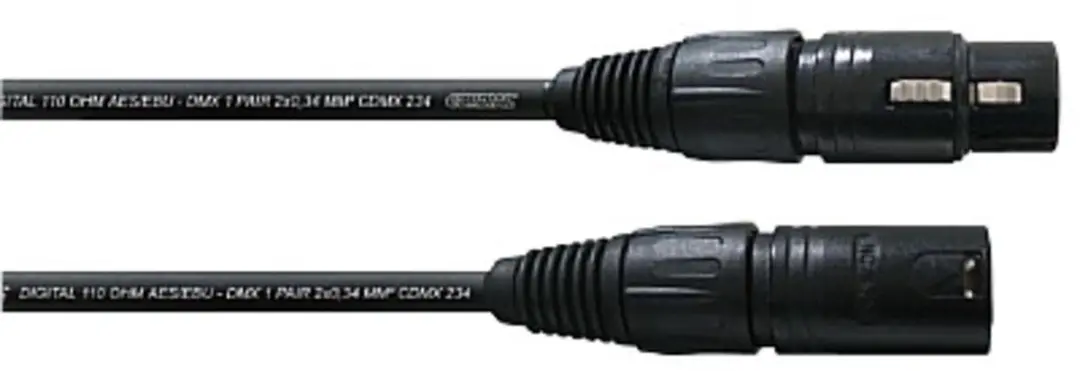 Cordial DMX AES/EBU Kabel XLR, 5m schwarz