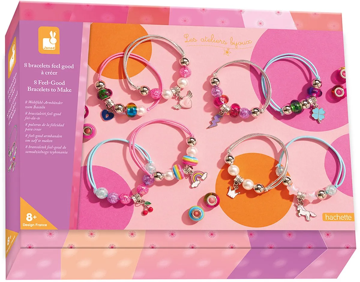 Janod Les Ateliers Bijoux Armbanden Set 8 Stuks - Multicolor
